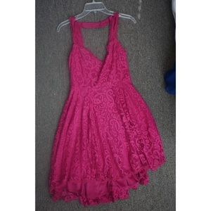 Magenta lace dress